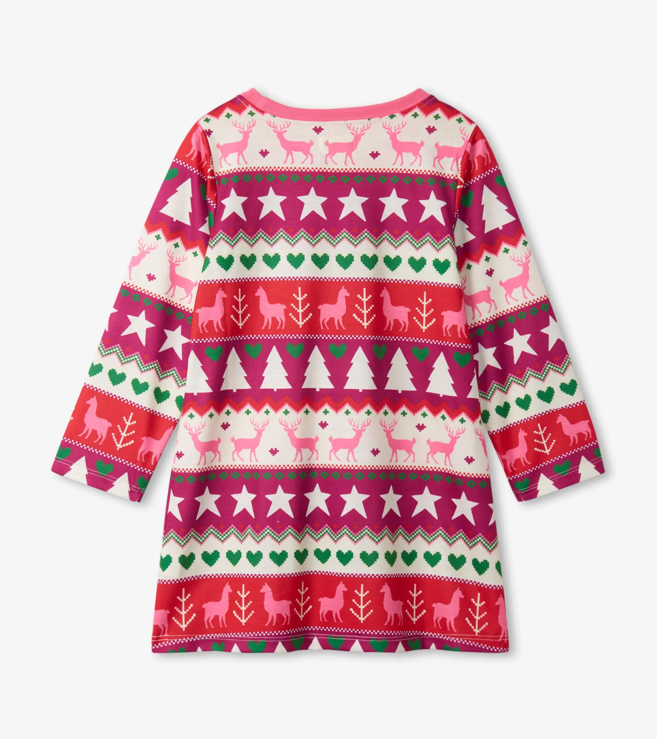 Hatley Holiday Fair Isle Long Sleeve Girls Nightgown Best