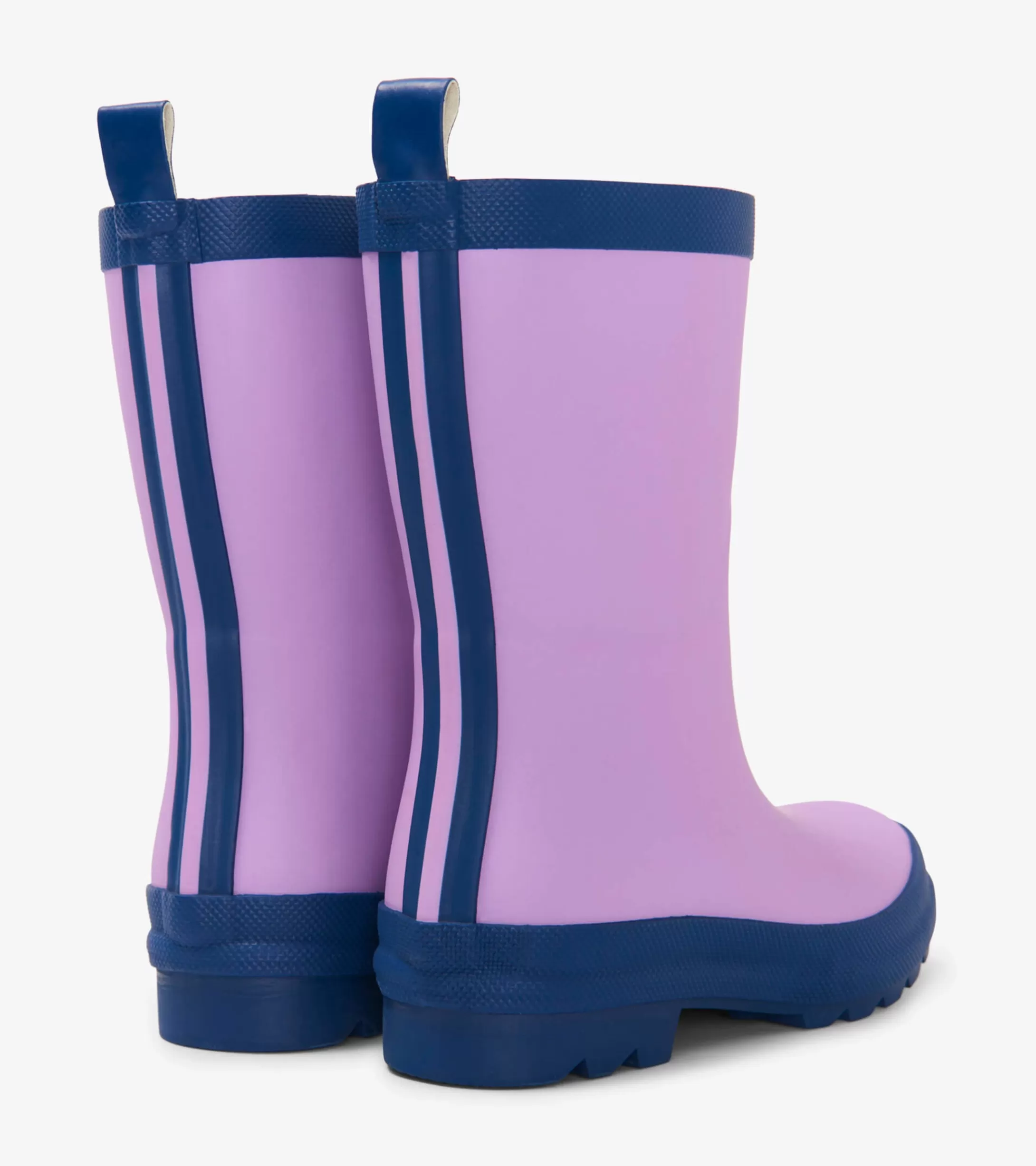 Hatley Kids Lilac And Navy Matte Rain Boots Best Sale