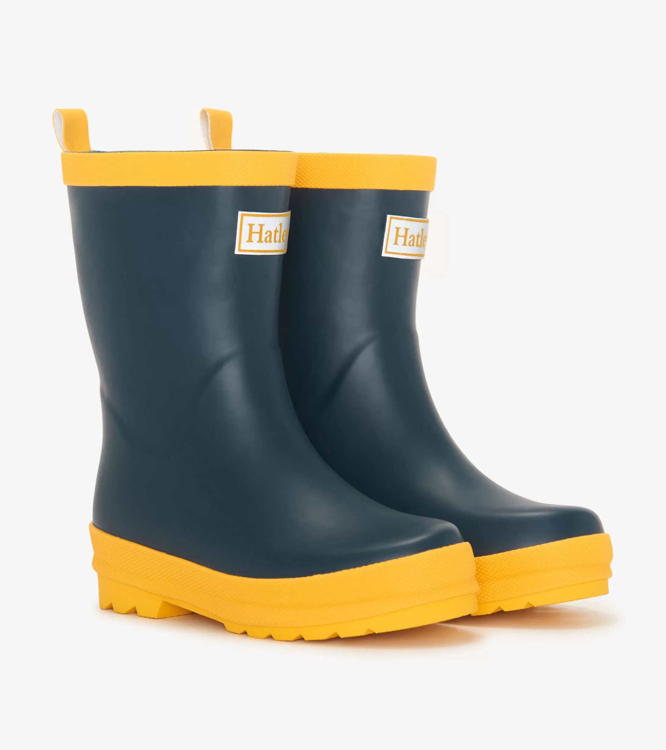 Hatley Kids Navy & Yellow Matte Rain Boots Cheap