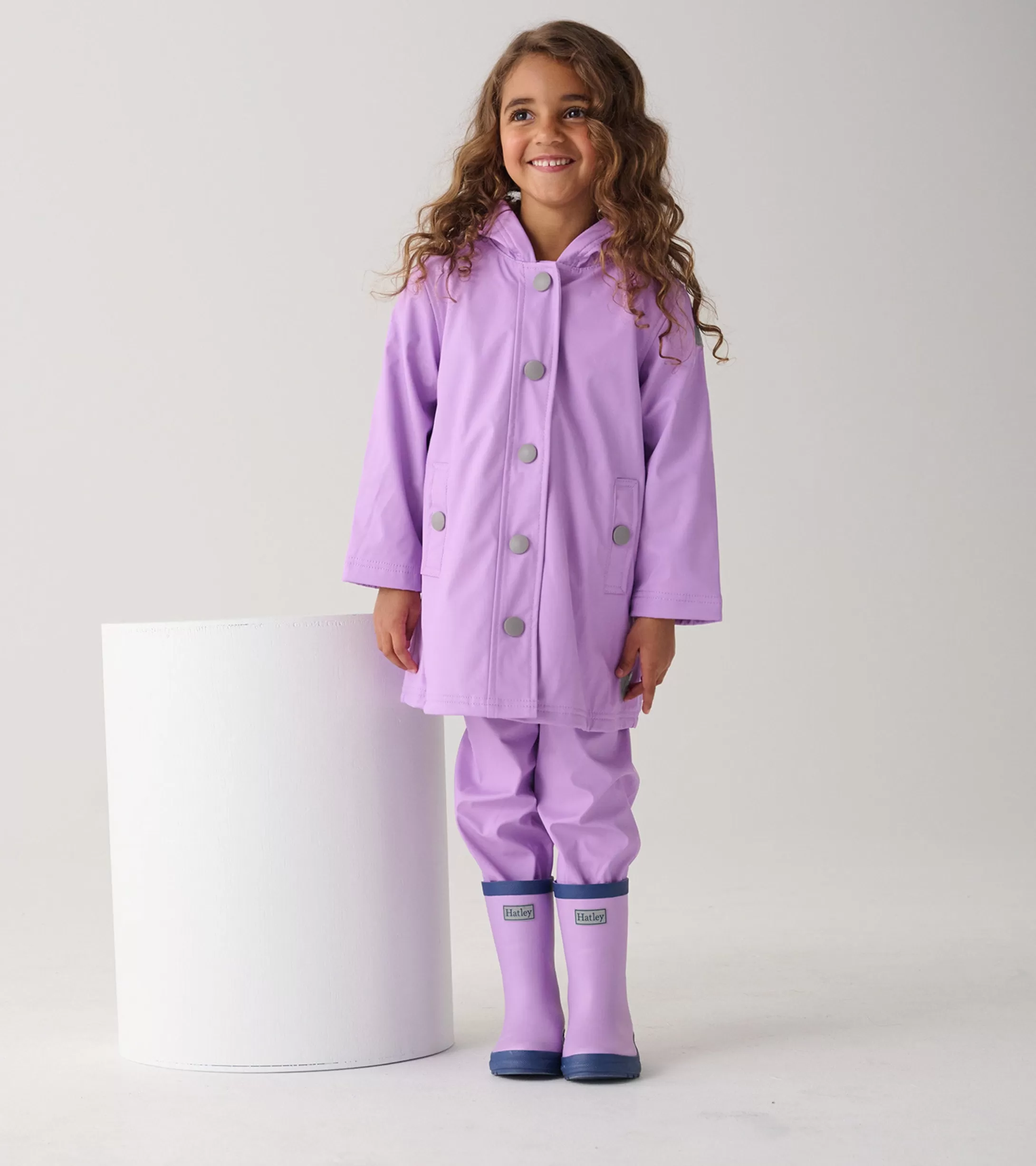 Hatley Lilac Kids Rain Pants Hot