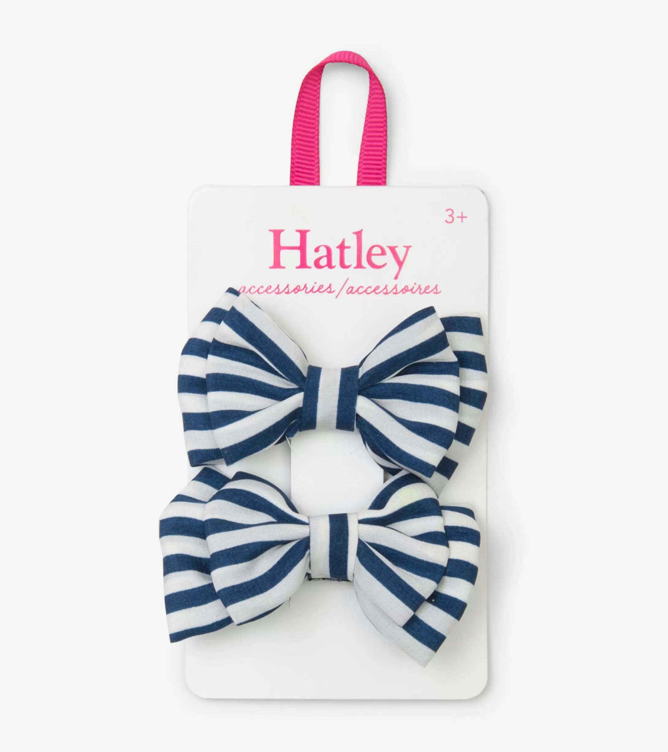 Hatley Navy Stripe Bows Hair Clips Cheap