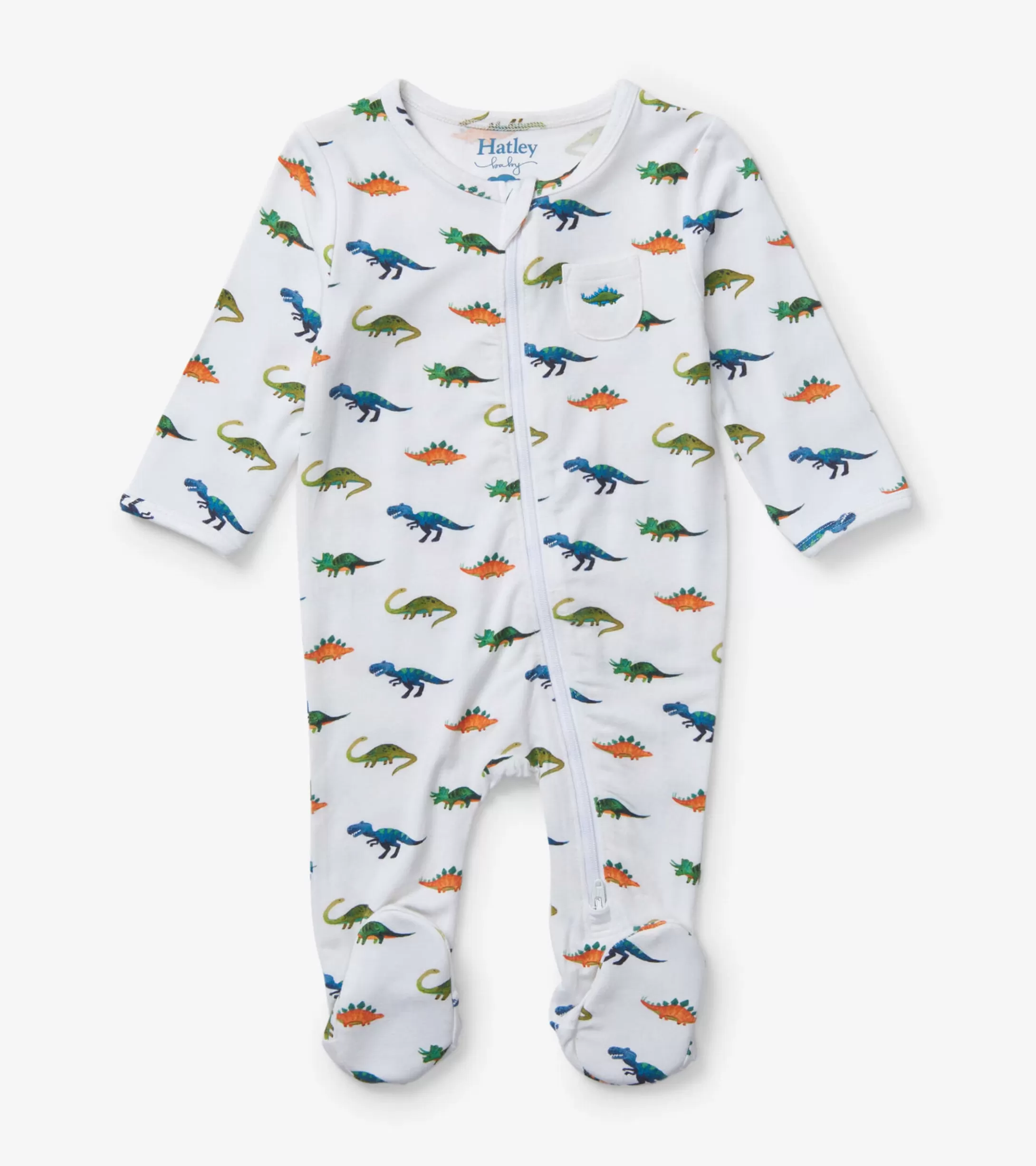 Hatley Painted Dinos Baby Footed Sleeper Cheap