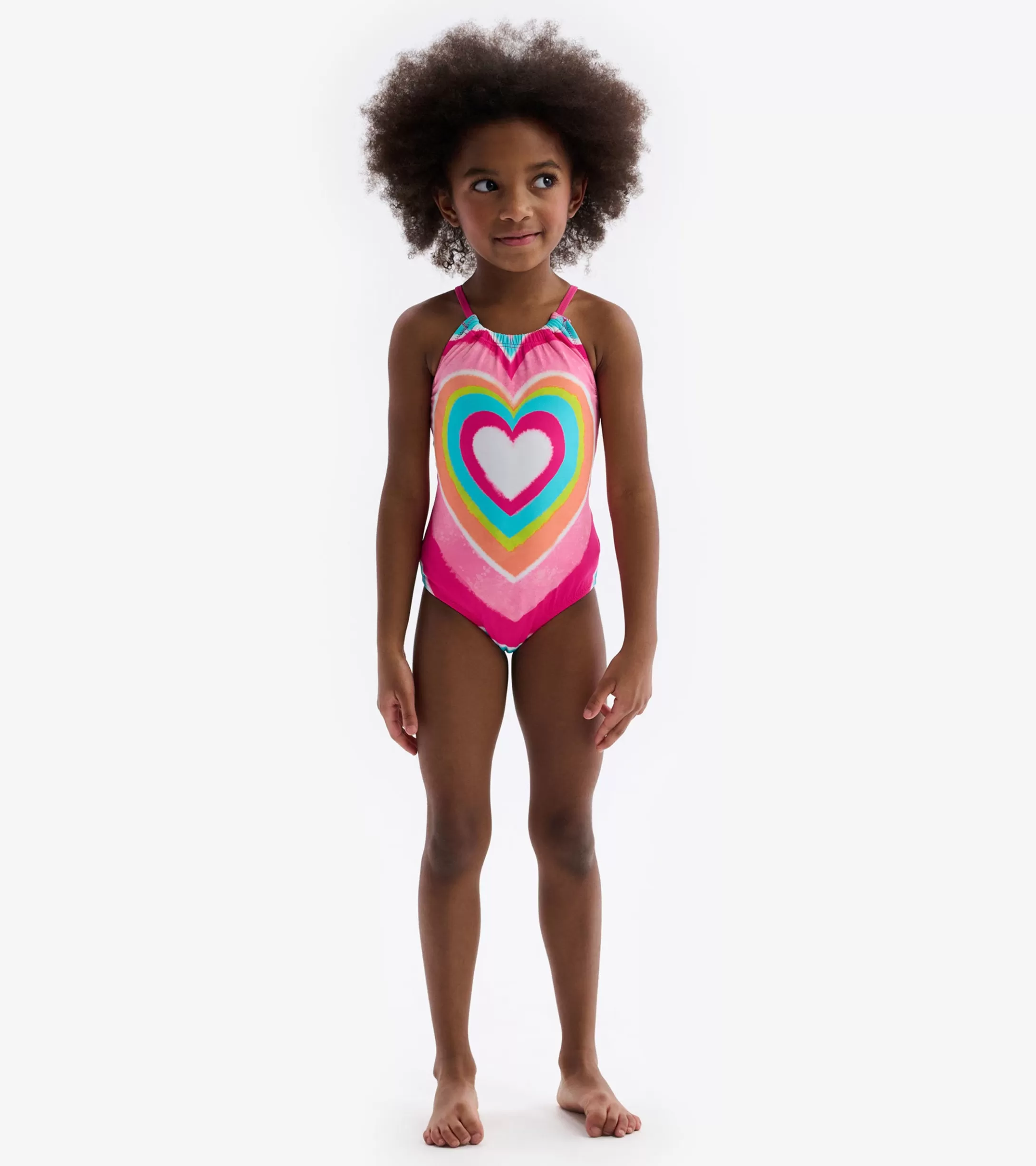 Hatley Psychedelic Heart Gather Front Swimsuit Cheap