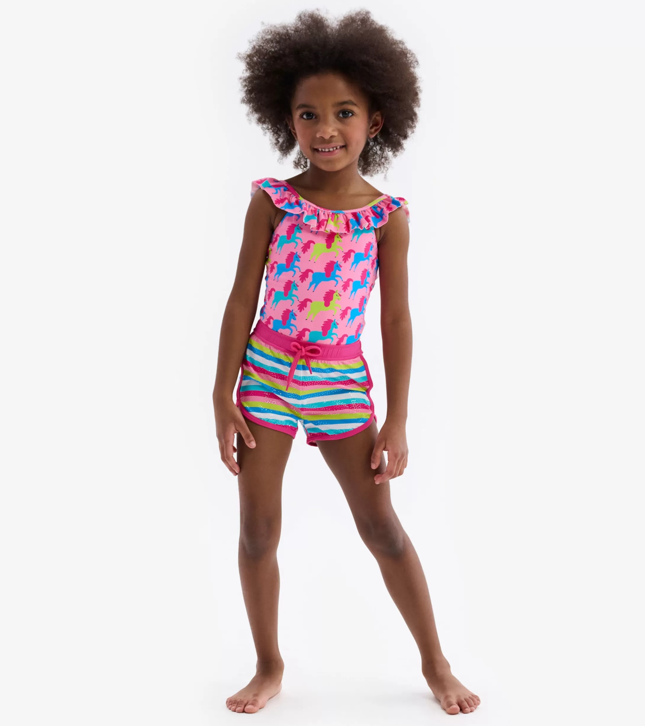 Hatley Rainbow Stripes Swim Shorts Clearance