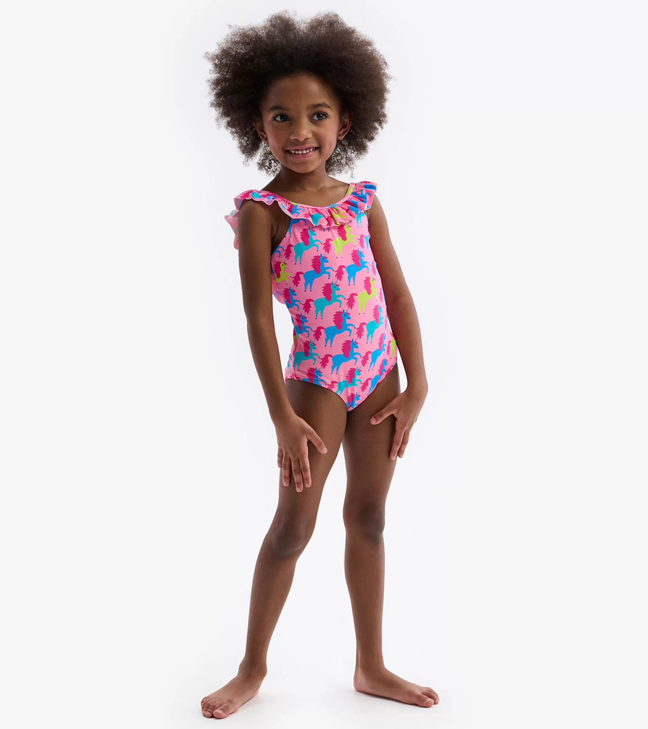 Hatley Rock Star Unicorn Ruffle Sleeve Swimsuit Hot