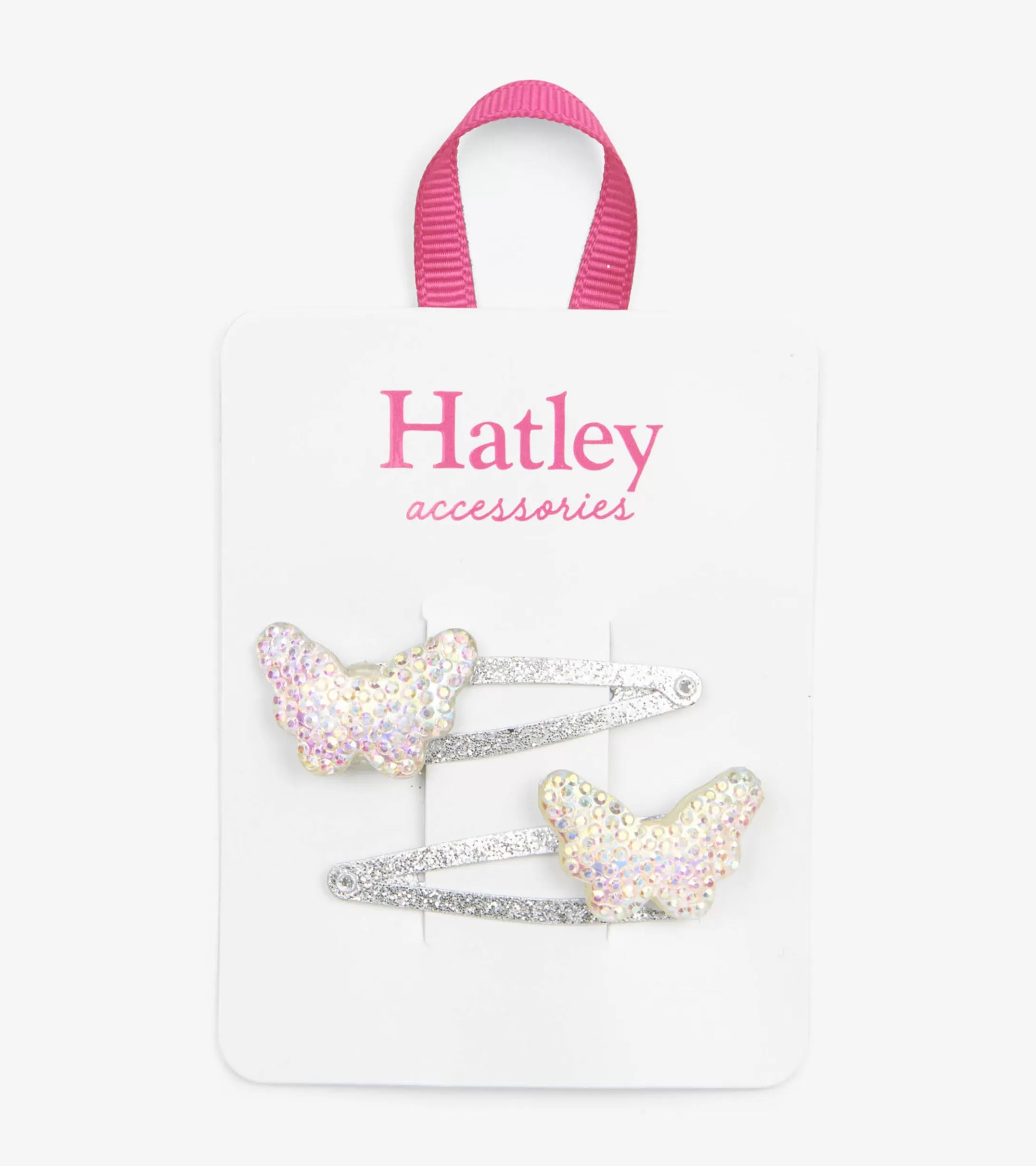 Hatley Sparkling Butterflies Snap Clips New