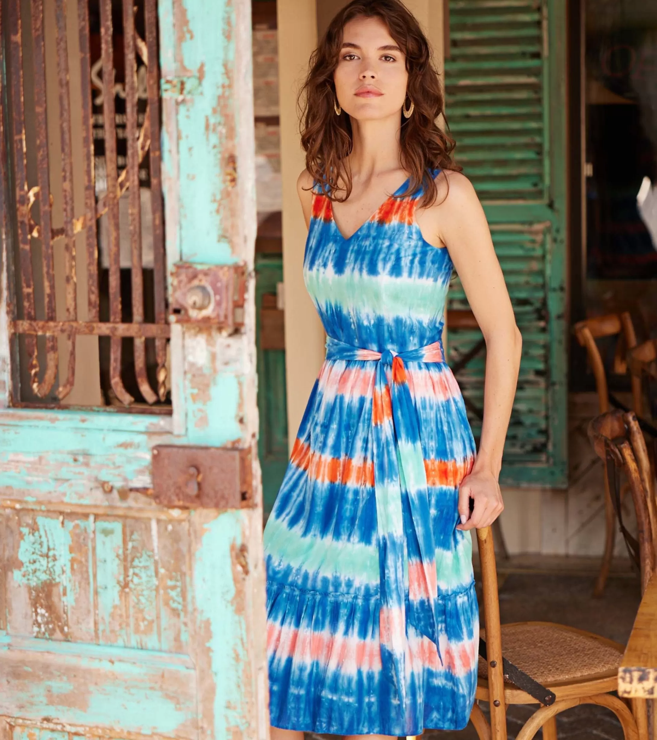 Hatley Sydney Midi Dress - Cabana Tie Dye Best Sale