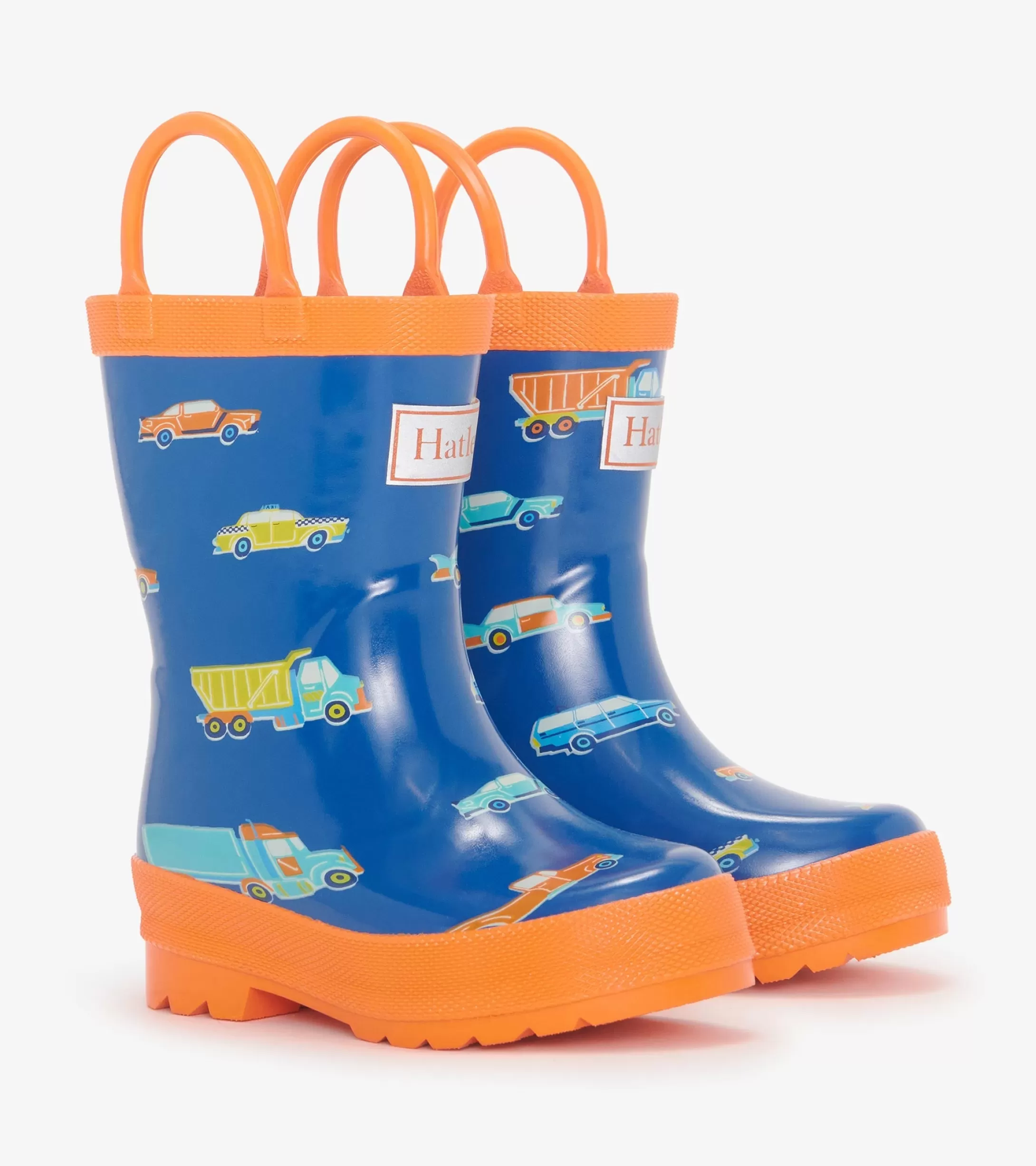 Hatley Toddler Boys Driving Cars Rain Boots Discount